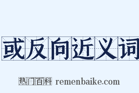 或反向近义词是什么意思的图片